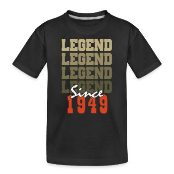 Vintage Born One Month 75th Anniversary Geschenk von 1949 - Kinder Premium Bio T-Shirt - Schwarz - Vorne
