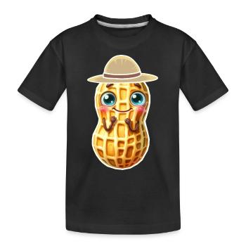 Erdnuss Erdnüsse Kinder Kind Nuss Nüsse - Kinder Premium Bio T-Shirt - Schwarz - Vorne