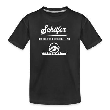 Schäfer Endlich Ausgelernt Lehrling Azubi Lehre - Kinder Premium Bio T-Shirt - Schwarz - Vorne