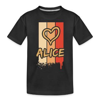 Alice Alice - Kinder Premium Bio T-Shirt - Schwarz - Vorne