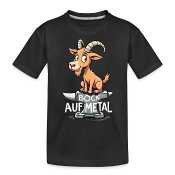 Bock auf Metal - Kinder Premium Bio T-Shirt - Schwarz - Vorne
