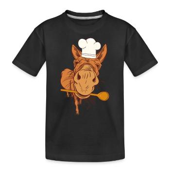 Restaurant Local Hôte Cuisinier Cuisinier Cuisiniers - T-shirt bio Premium Enfant - noir - Devant