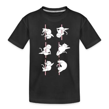 Pole Dance - Kinder Premium Bio T-Shirt - Schwarz - Vorne