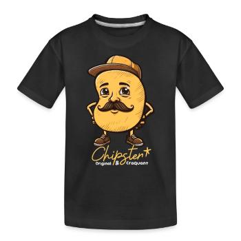 Chipster - Kids' Premium Organic T-Shirt - black - Front