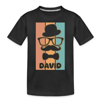 Gift for David - Kids' Premium Organic T-Shirt - black - Front