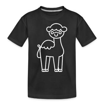 Kamel - Kinder Premium Bio T-Shirt - Schwarz - Vorne