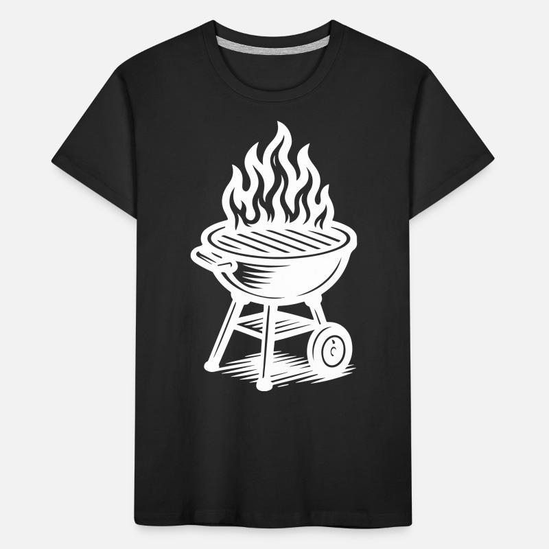 Grill Fire Grilling Kids' Premium Organic T-Shirt