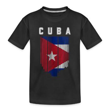 Cuban flag, Cuban pride - Kids' Premium Organic T-Shirt - black - Front