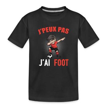 J´Peux Pas J´Ai Foot Football Enfant Garçon - T-shirt bio Premium Enfant - noir - Devant