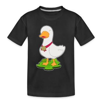 Ente Medaille - Kinder Premium Bio T-Shirt - Schwarz - Vorne