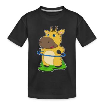 Gymnastique d’entraînement Giraffe Ball Hoop - T-shirt bio Premium Enfant - noir - Devant