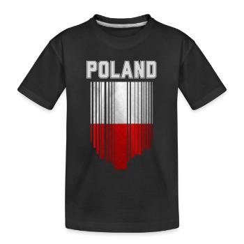 Flagge Polens, Polnischer Stolz - Kinder Premium Bio T-Shirt - Schwarz - Vorne