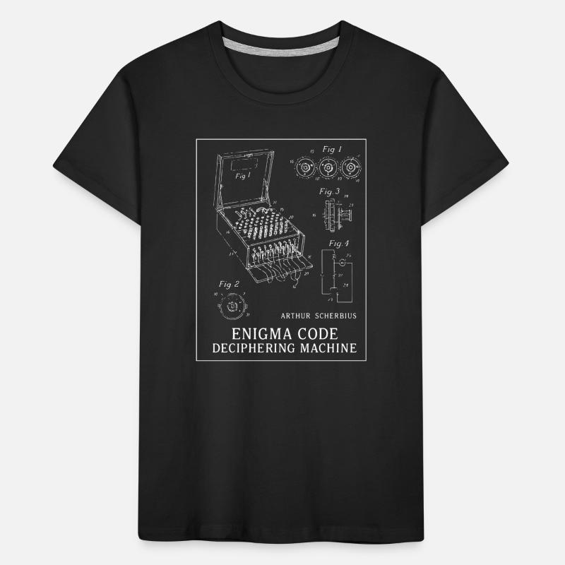 Illustration de la machine à déchiffrer le code Enigma T-shirt bio Premium Enfant