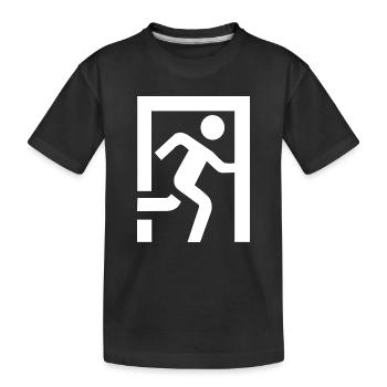 119700810_174724670_eksit - Kinder Premium Bio T-Shirt - Schwarz - Vorne