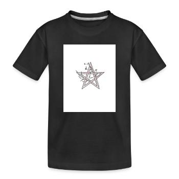 Croquis de pentagramme floral - T-shirt bio Premium Enfant - noir - Devant