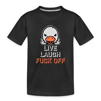 Goose Live Laugh Duck Off Lunettes de soleil Majeur - T-shirt bio Premium Enfant - noir - Devant
