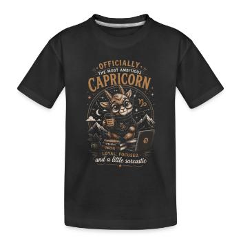 Capricorne Bureau Cosy - Humour Zodiaque - T-shirt bio Premium Enfant - noir - Devant