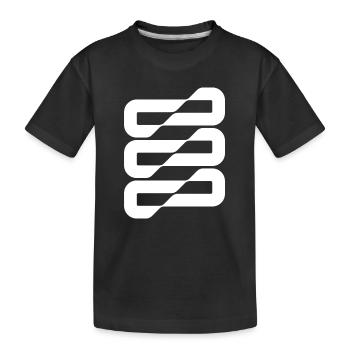 Bandes d’ondes de flux Résumé - T-shirt bio Premium Enfant - noir - Devant