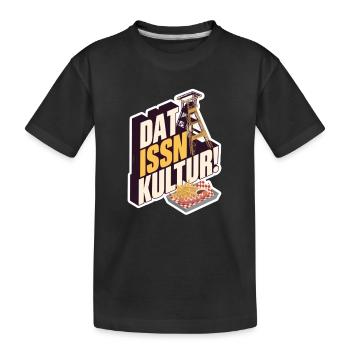 Dat Issn Kultur - Currywurst - Kinder Premium Bio T-Shirt - Schwarz - Vorne