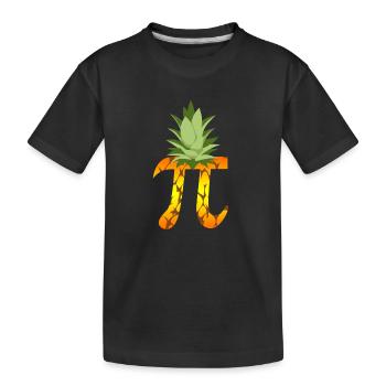 Ananas-PU-Wissenschafts-Aussenseiter-Mathematik-Symbol-Spaß - Kinder Premium Bio T-Shirt - Schwarz - Vorne
