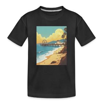 Santa Monica Vibes - Kids' Premium Organic T-Shirt - black - Front