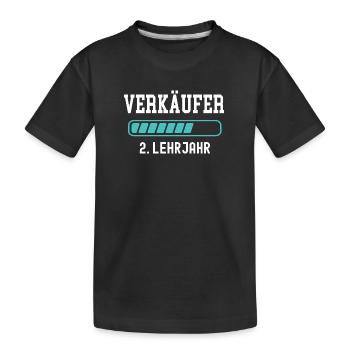 Verkäufer Ausbildung 2 Lehrjahr 2. Ausbildungsjahr - Kinder Premium Bio T-Shirt - Schwarz - Vorne