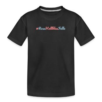 #rosahellblaufalle - Kinder Premium Bio T-Shirt - Schwarz - Vorne