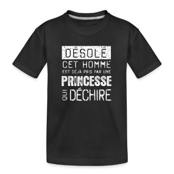 desole princesse - T-shirt bio Premium Enfant - noir - Devant