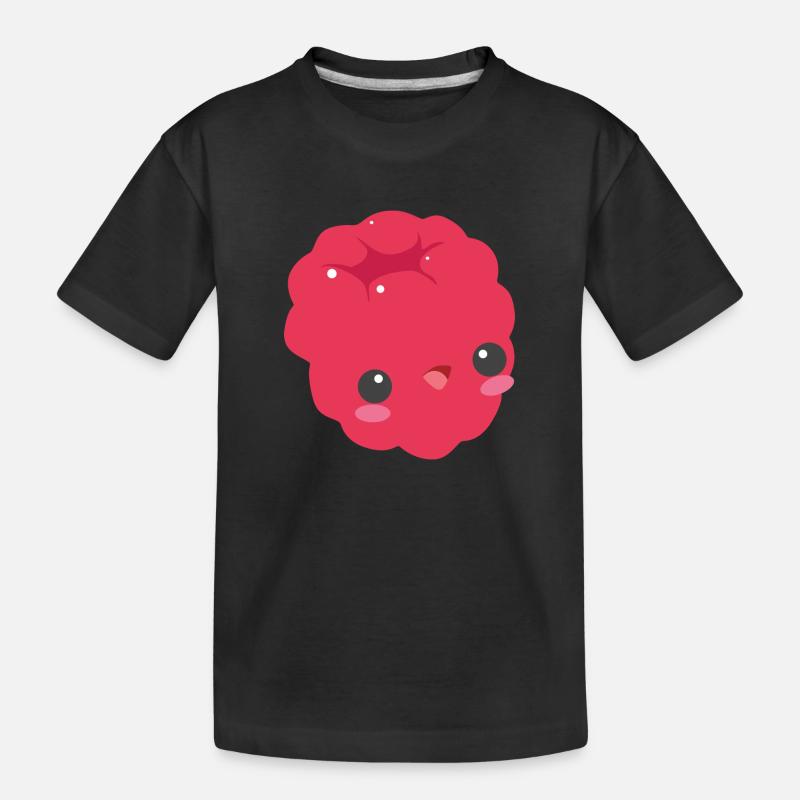 Himbeere Comic - Kinder Premium Bio T-Shirt - Schwarz