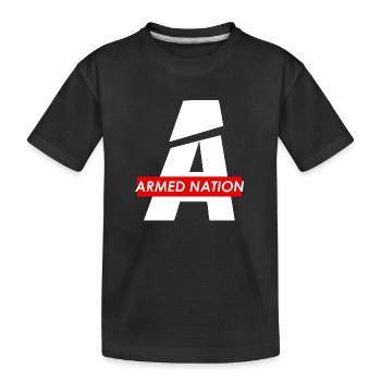 A WHITE - ARMED NATION RED BOX LOGO 2021 - T-shirt bio Premium Enfant - noir - Devant
