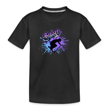scooter street life - Kinder Premium Bio T-Shirt - Schwarz - Vorne