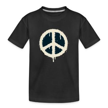 peace symbole - T-shirt bio Premium Enfant - noir - Devant