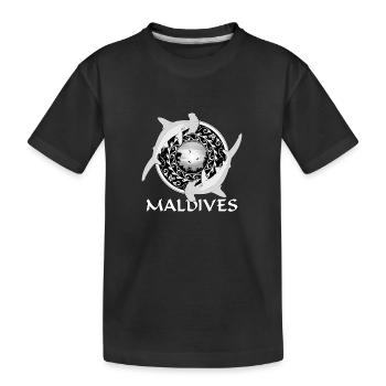 Malediven Hammerhaie - Kinder Premium Bio T-Shirt - Schwarz - Vorne