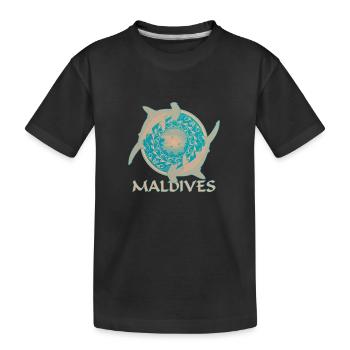 Malediven Hammerhaie - Kinder Premium Bio T-Shirt - Schwarz - Vorne
