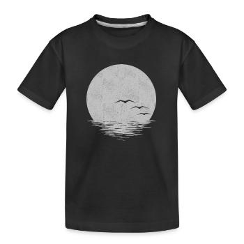 Mond - Kinder Premium Bio T-Shirt - Schwarz - Vorne