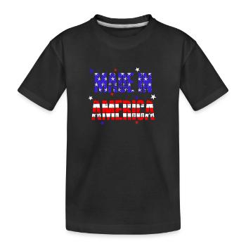 Made In America - Kids' Premium Organic T-Shirt - black - Front