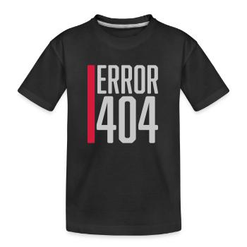 Error Code Error 404 - Kids' Premium Organic T-Shirt - black - Front