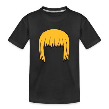 Anime Blonde Bob Hairstyle Bob - Kids' Premium Organic T-Shirt - black - Front