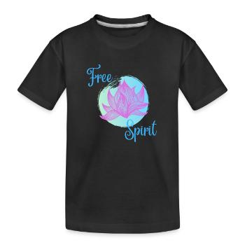 Free Spirit - Kinder Premium Bio T-Shirt - Schwarz - Vorne
