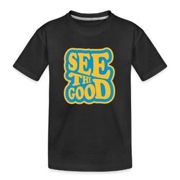 voir la bonne citation - T-shirt bio Premium Enfant - noir - Devant