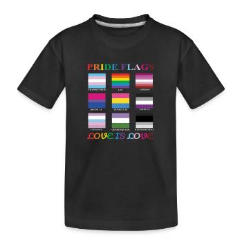 Drapeaux de la fierté - T-shirt bio Premium Enfant - noir - Devant