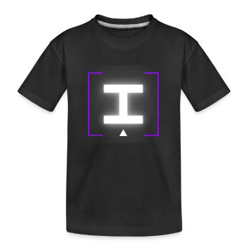 Lettre « I » - T-shirt bio Premium Enfant - noir - Devant