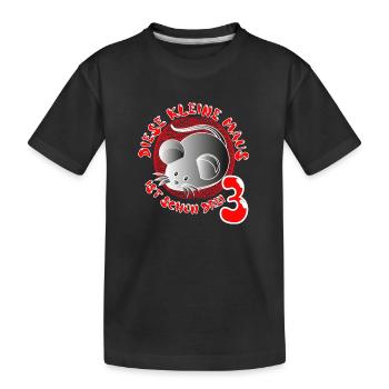 Diese Maus ist schon drei 3 und zeigts auf Shirt - Kinder Premium Bio T-Shirt - Schwarz - Vorne