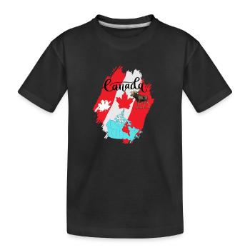 Kanada, Ahornblatt. - Kinder Premium Bio T-Shirt - Schwarz - Vorne