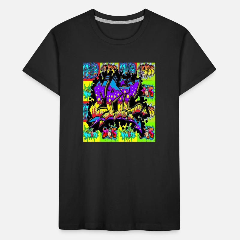 graffiti,rap,spray,skate,street,pop,art,nyc,usa, Kids' Premium Organic T-Shirt