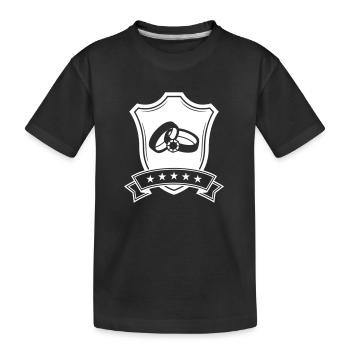 Anneaux de mariage Armoiries de mariage - T-shirt bio Premium Enfant - noir - Devant