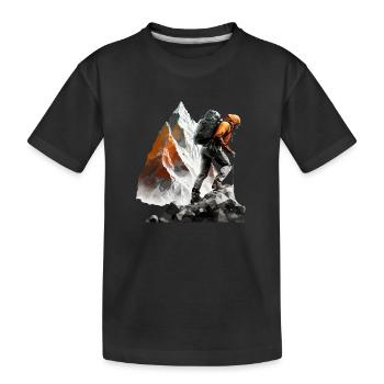 The climber - Kids' Premium Organic T-Shirt - black - Front