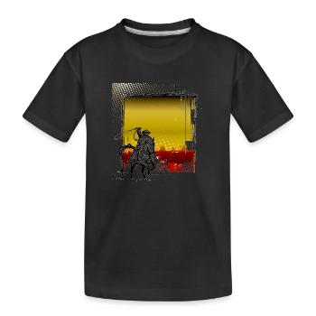 Cowboy Lustiger Cowboyhut Wild Western Country - Kinder Premium Bio T-Shirt - Schwarz - Vorne