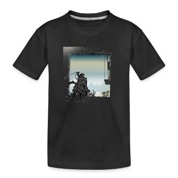 Cowboy Lustiger Cowboyhut Wild Western Country - Kinder Premium Bio T-Shirt - Schwarz - Vorne