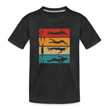 Nageurs Sports nautiques - T-shirt bio Premium Enfant - noir - Devant
